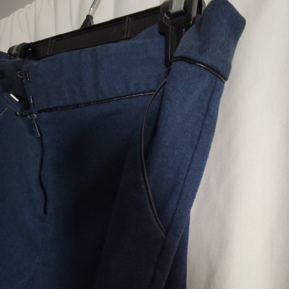 Apt. 9 Modern Fit Pants blue sz 12 stretch Rayon corpcore classic workwear EUC - Picture 6 of 14